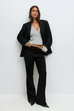 Low waist bootcut trousers