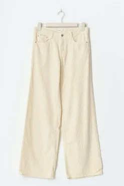 Low wide cord jeans