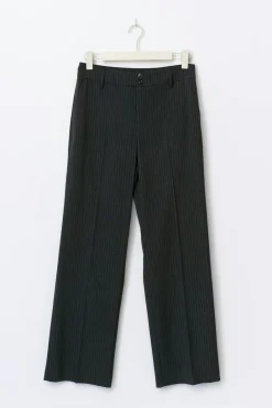 Mid waist straight trousers