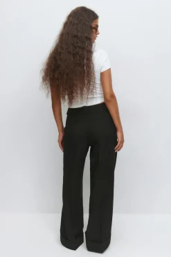 Mid waist wide trousers