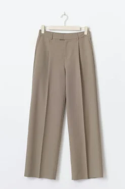 Mid wide pleated trousers