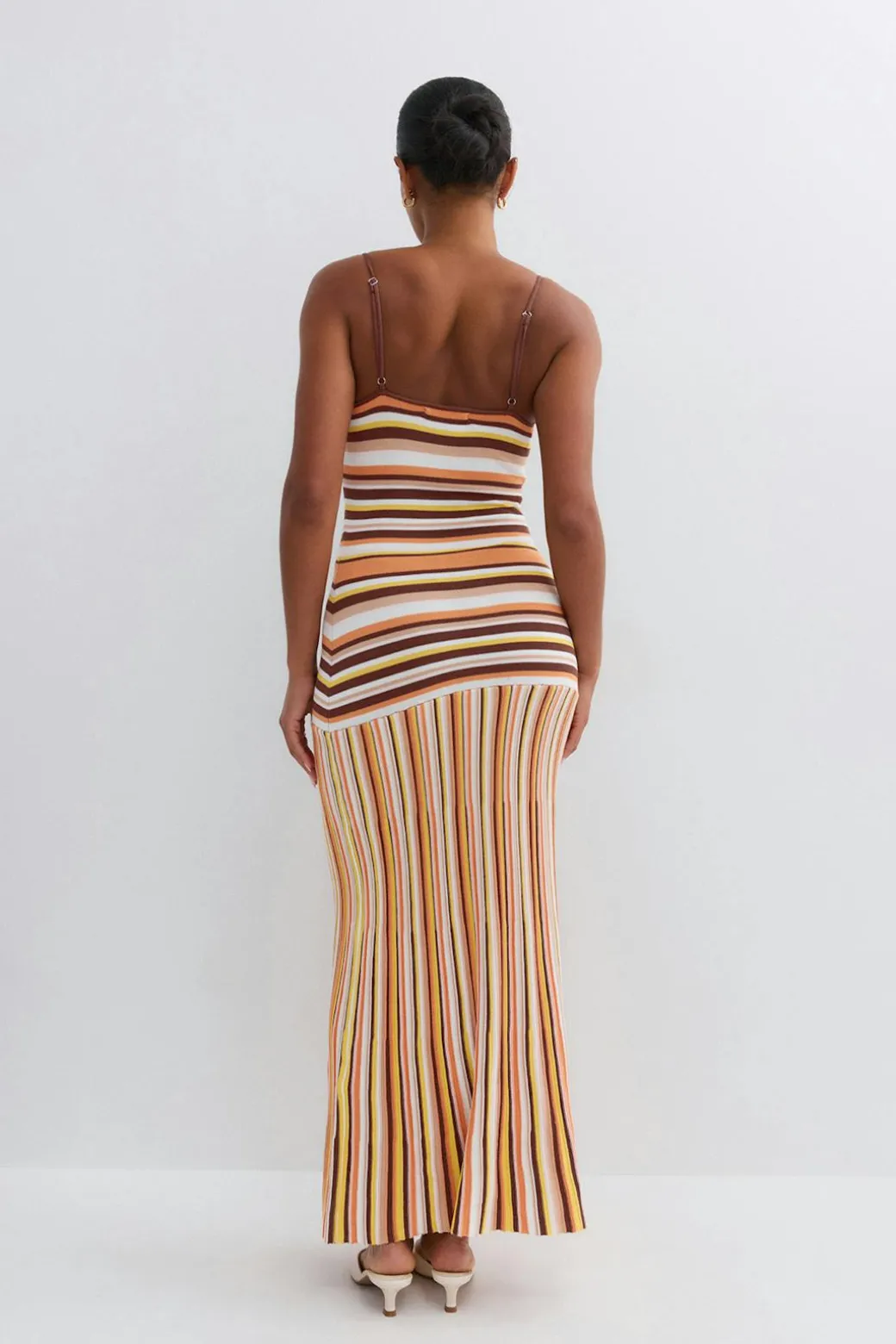 Multistripe knitted dress