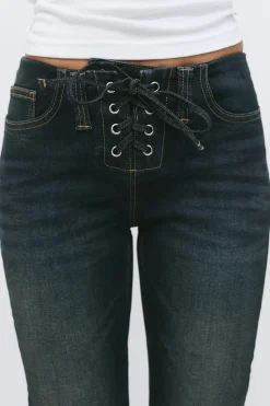 No waist bootcut jeans