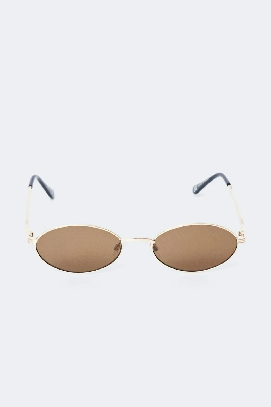 Oval metal frame sunglasses