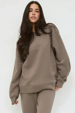 Oversized crew neck sweater