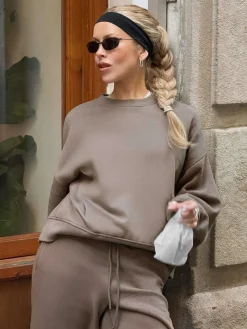 Oversized crew neck sweater