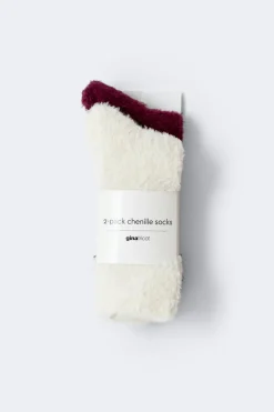 2-pack chenille socks