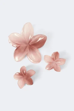 3-pack flower hair clip