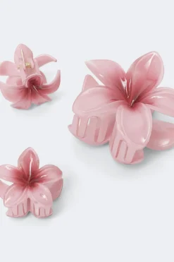 3-pack flower hair clip