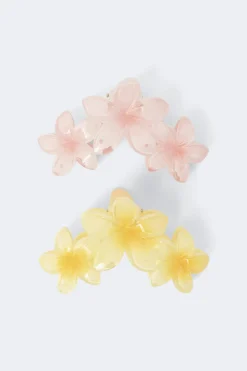2-pack flower hair clips