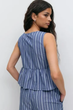Peplum tie top