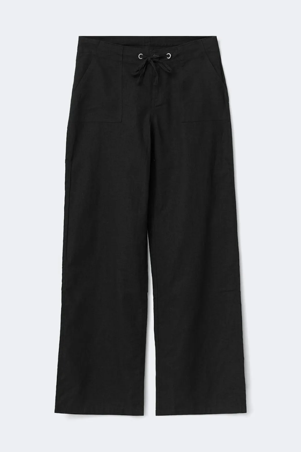 Petite linen blend trousers