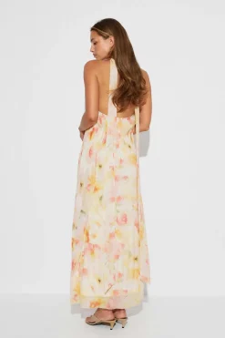 Pleated maxi dress
