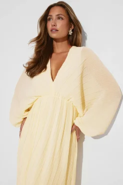 Pleated maxi dress