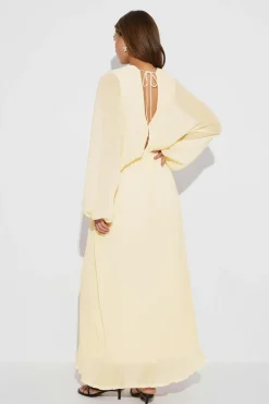 Pleated maxi dress