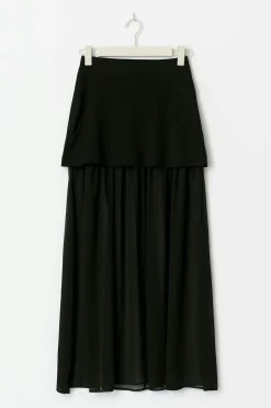 Pleated maxi skirt