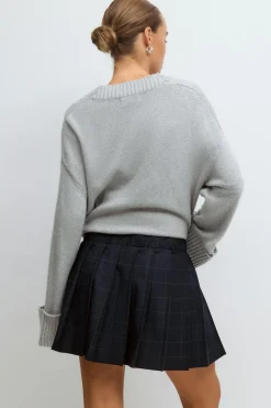 Pleated mini skirt