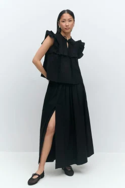 Poplin skirt