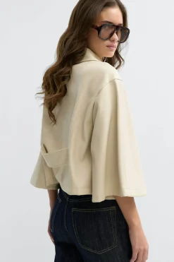 Pu cape jacket