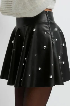 Pu mini skirt