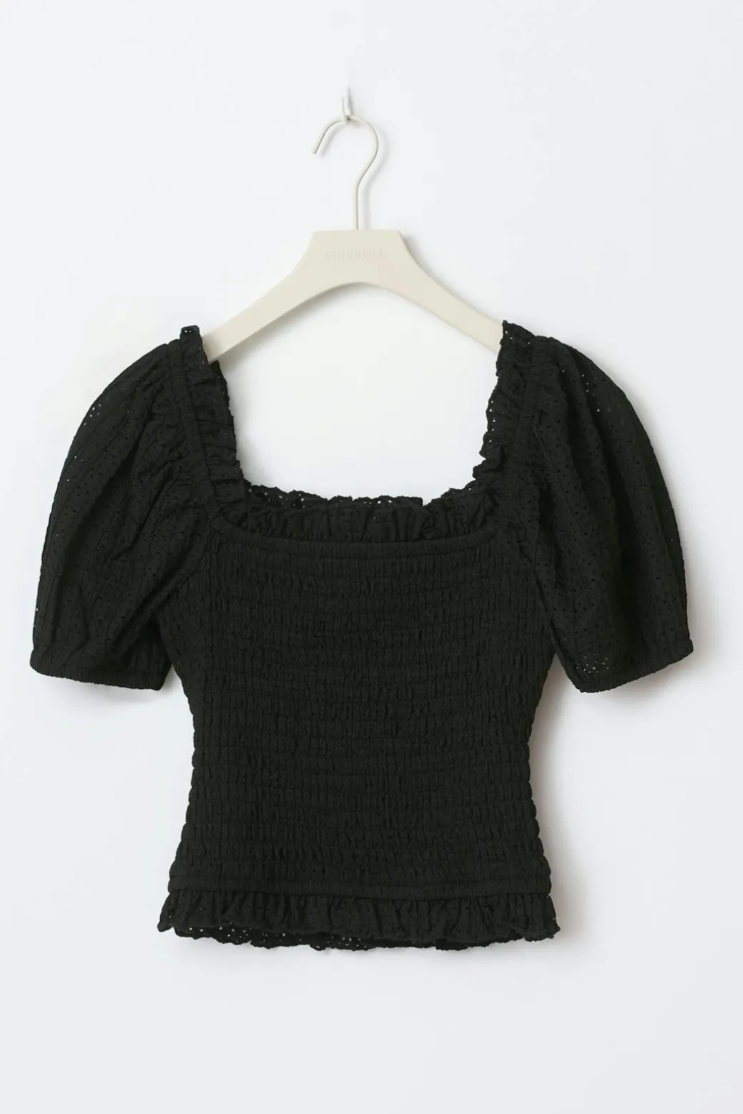Puff sleeve frill top