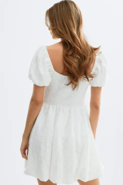 Puff sleeve mini dress