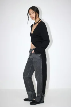 Remade fold up jeans