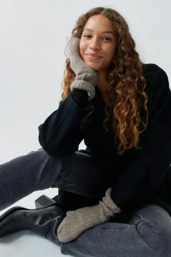 Rib mittens
