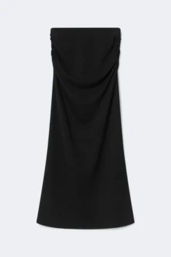 Ruched maxi skirt