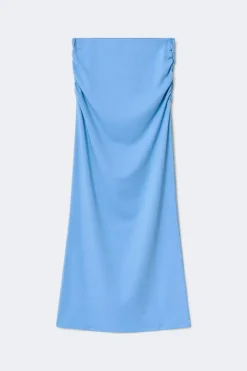 Ruched maxi skirt