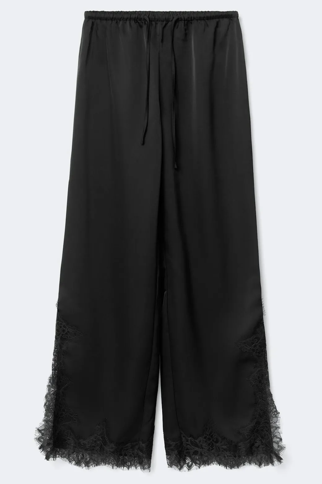 Satin lace trousers