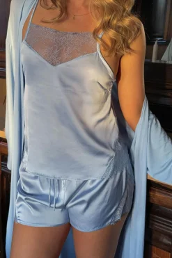 Satin loungewear shorts