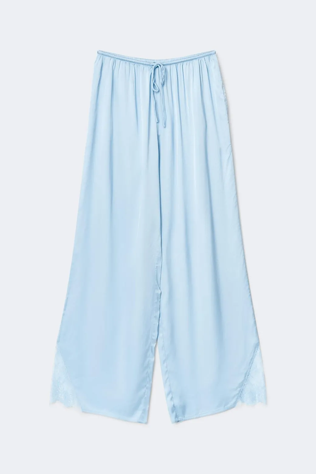 Satin loungewear trousers