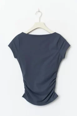 Scooped back yoga top
