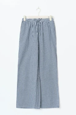 Seersucker gingham trousers