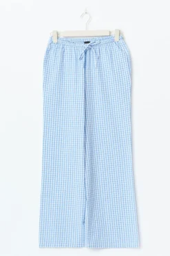 Seersucker gingham trousers