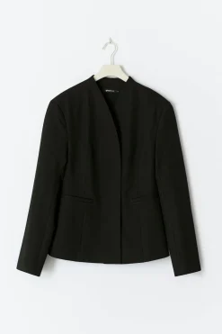 Shaped high neck blazer