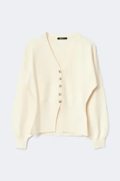 Shaped knitted cardigan