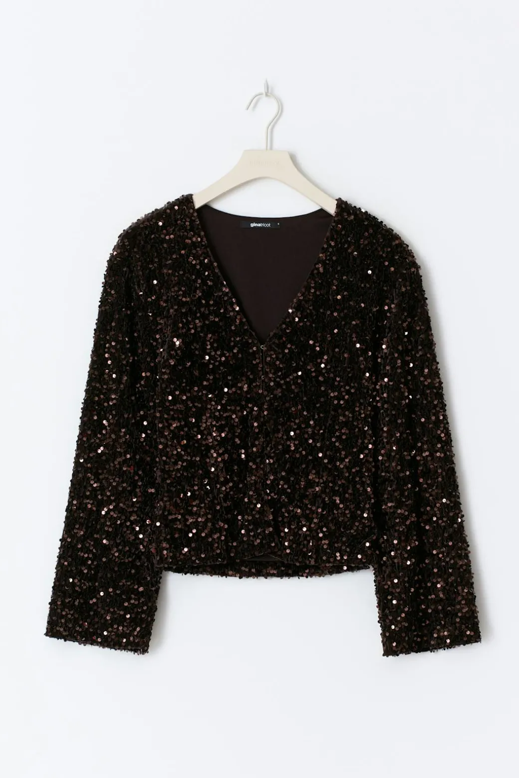 Shaped sequin top
