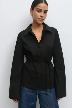 Shaped tie blouse