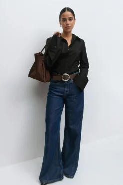 Shaped tie blouse