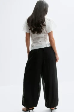Sheer balloon trousers