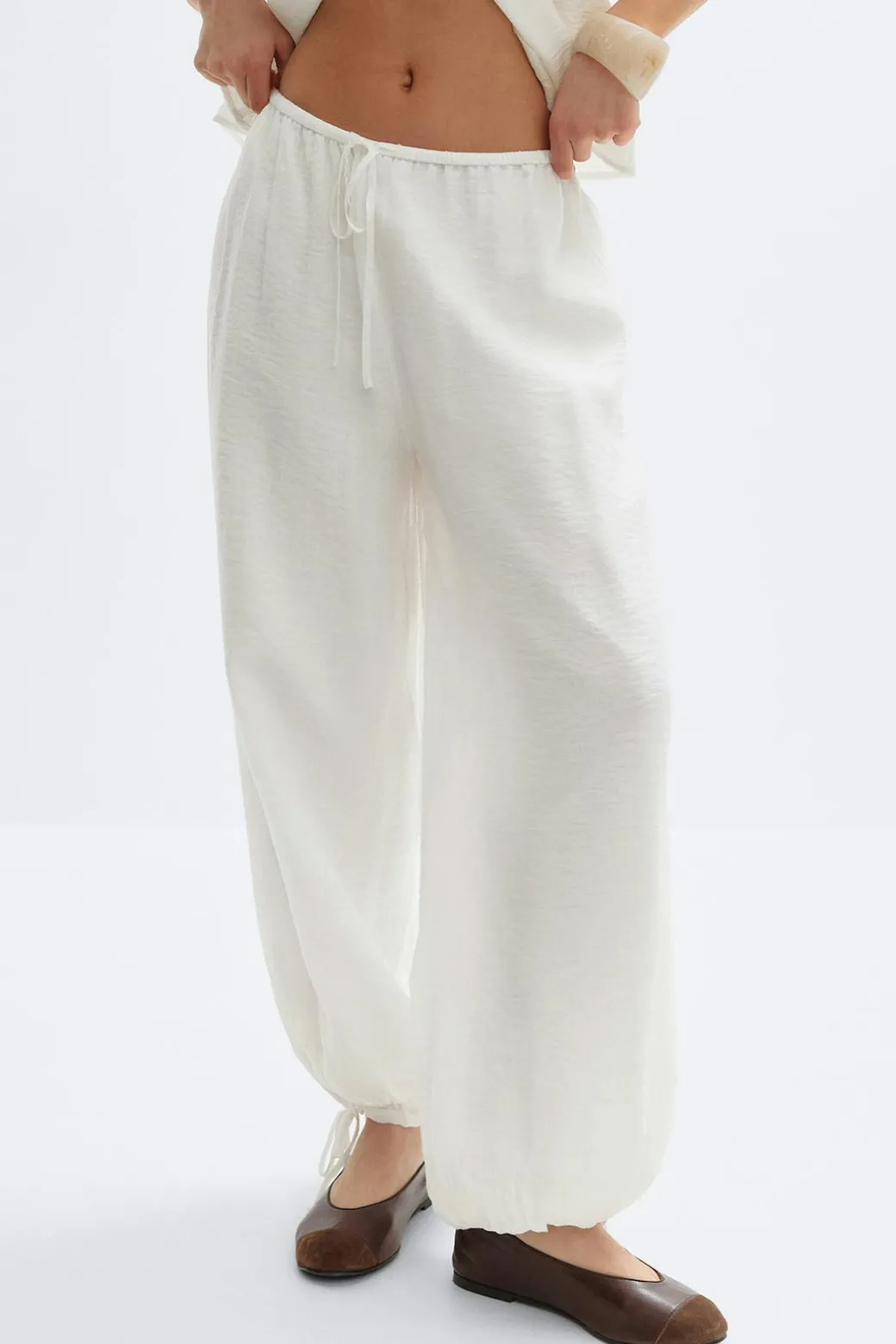 Sheer balloon trousers