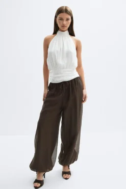 Sheer balloon trousers