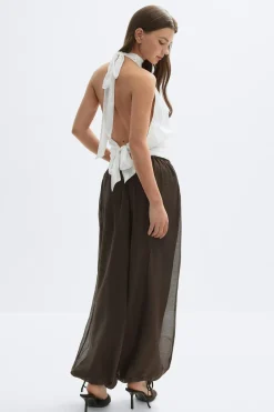 Sheer balloon trousers