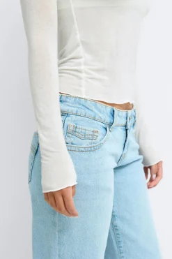 Sheer long sleeve top