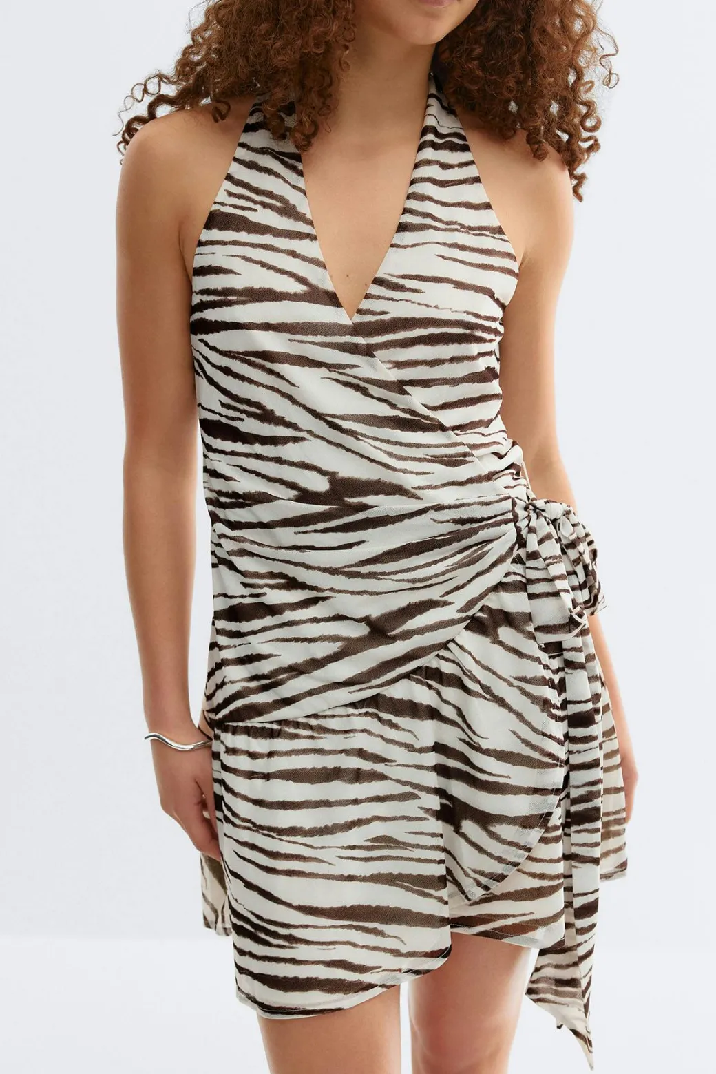 Sheer wrap dress