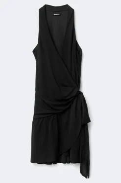 Sheer wrap dress