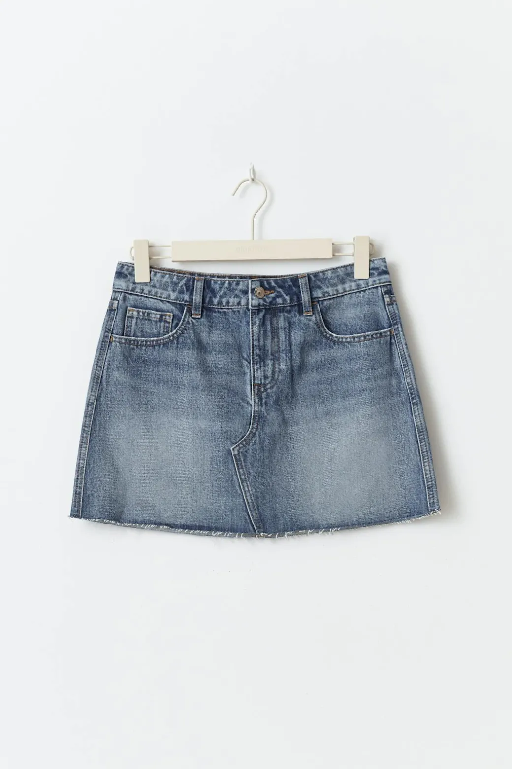 Short denim skirt