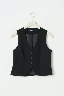 Short v-neck vest